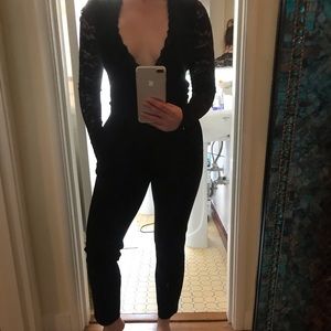 Express black lace onesie